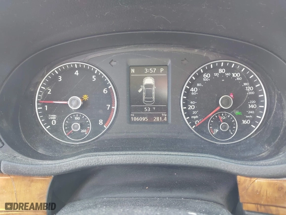 2015 Volkswagen Passat 1.8T Sport with VIN 1VWBT7A35FC062984, listed as a IAAI auction lot 42053939 with 106,095 mi miles. Bid and sale history available at carsss.com. Image 7.