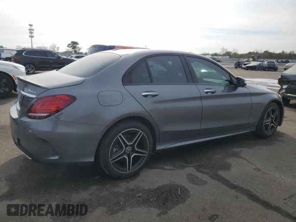 2020 Mercedes-Benz C 300 with VIN W1KWF8EBXLR573639, listed as a Copart auction lot 43644675 with 21,048 mi miles and Non Repairable. Bid and sale history available at DreamBid. Image 3.