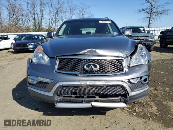 2017 Infiniti QX50 with VIN JN1BJ0RR2HM411706, listed as a Copart auction lot 52206795 with 92,718 mi miles and Salvage Title. Bid and sale history available at DreamBid. Image 5.