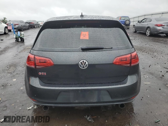 2017 Volkswagen Golf GTI S with VIN 3VW447AU1HM055885, listed as a Copart auction lot 66613024 with 54,028 mi miles and Salvage Title. Bid and sale history available at carsss.com. Image 6.