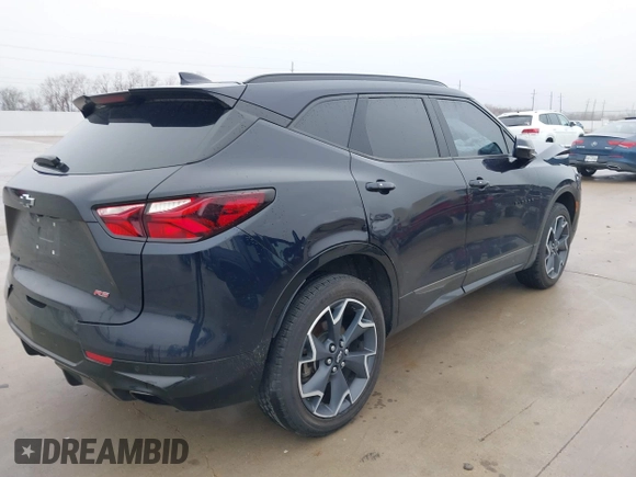 2020 Chevrolet Blazer RS with VIN 3GNKBERS5LS546592, listed as a IAAI auction lot 41365422 with 99,943 mi miles and . Bid and sale history available at DreamBid. Image 4.
