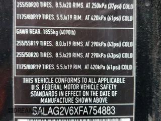 2015 Land Rover LR4 HSE with VIN SALAG2V6XFA754883, listed as a Copart auction lot 61782775 with 143,519 mi miles and Clean title. Bid and sale history available at DreamBid. Image 13.