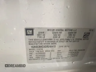 2016 Chevrolet Tahoe LT z VIN 1GNSCBKC0GR249415, wystawiony jako IAAI lot #42003130 z przebiegiem 130 706 mil mil oraz . Historia ofert i sprzedaży dostępna na DreamBid. Obrazek 9.
