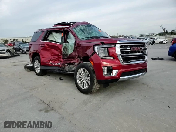 2021 GMC Yukon SLT with VIN 1GKS1BKD9MR416572, listed as a Copart auction lot 77548524 with 24,436 mi miles and Non Repairable. Bid and sale history available at carsss.com. Image 15.