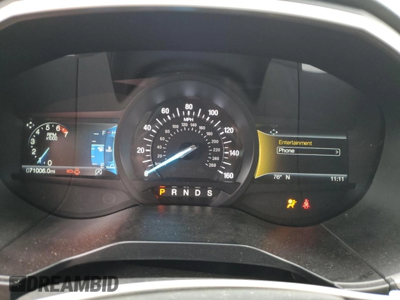 2020 Ford Edge SEL with VIN 2FMPK4J97LBA71093, listed as a Copart auction lot 59440765 with 71,006 mi miles and Salvage title. Bid and sale history available at DreamBid. Image 9.