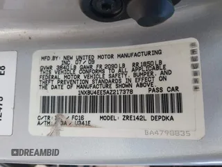 2010 Toyota Corolla with VIN 1NXBU4EE5AZ217378, listed as a IAAI auction lot 41402973 with 130,303 mi miles. Bid and sale history available at carsss.com. Image 9.