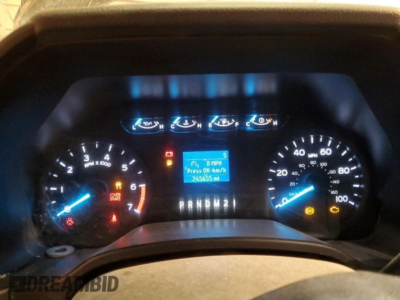 2018 Ford F-250 XL with VIN 1FT7X2A67JEB39698, listed as a Copart auction lot 44161425 with 245,655 mi miles and Salvage title. Bid and sale history available at DreamBid. Image 9.