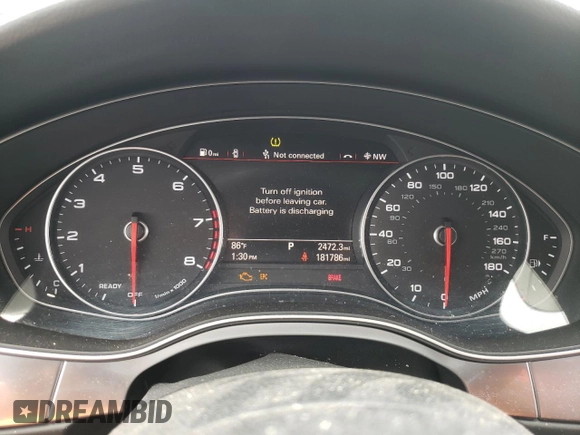 2016 Audi A6 Premium Plus with VIN WAUGFAFC4GN047532, listed as a Copart auction lot 63893865 with 181,786 mi miles and Clean title. Bid and sale history available at DreamBid. Image 9.