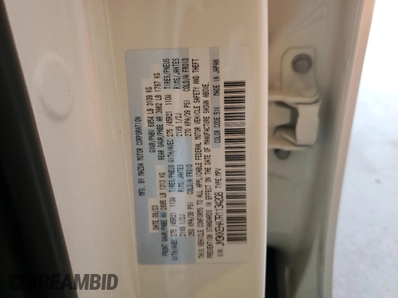 2024 Mazda CX-90 Premium Plus z VIN JM3KKEHA7R1134208, wystawiony jako Copart lot #53838335 z przebiegiem 5 622 mil mil oraz Szkoda całkowita • Salvage title. Historia ofert i sprzedaży dostępna na DreamBid. Obrazek 13.