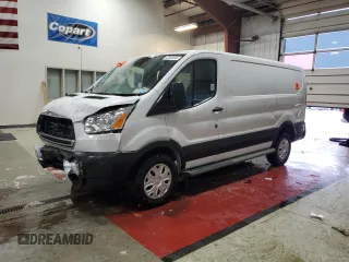 2019 Ford Transit with VIN 1FTYR1YM1KKB34996, listed as a Copart auction lot 43508345 with 66,596 mi miles and Salvage Title. Bid and sale history available at carsss.com. Image 1.