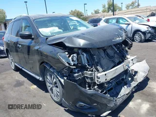2020 Nissan Pathfinder SV with VIN 5N1DR2BMXLC603085, listed as a IAAI auction lot 42643557 with Not provided miles and . Bid and sale history available at DreamBid. Image 1.