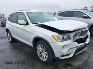 2013 BMW X3 xDrive28i with VIN 5UXWX9C52D0A16547, listed as a IAAI auction lot 41799109 with 118,201 mi miles. Bid and sale history available at carsss.com. Image 1.