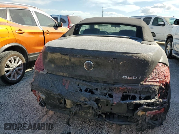 2007 BMW 6 Series 650i with VIN WBAEK135X7CN81963, listed as a Copart auction lot 73875324 with 0 mi miles and Salvage Title. Bid and sale history available at carsss.com. Image 6.