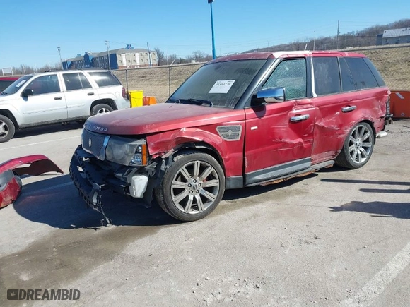 2009 Land Rover Range Rover Sport HSE with VIN SALSK25439A202907, listed as a IAAI auction lot 41593770 with 99,393 mi miles. Bid and sale history available at carsss.com. Image 2.