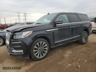 2020 Lincoln Navigator Reserve with VIN 5LMJJ2LT3LEL09707, listed as a Copart auction lot 47657675 with 54,145 mi miles and Salvage Title. Bid and sale history available at carsss.com. Image 1.