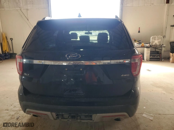 2017 Ford Explorer XLT with VIN 1FM5K8D80HGD51570, listed as a Copart auction lot 46786085 with 122,612 mi miles and Salvage Title. Bid and sale history available at carsss.com. Image 6.