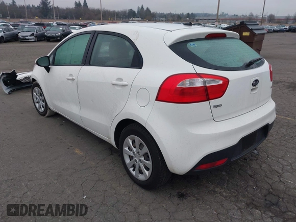 2013 Kia Rio LX with VIN KNADM5A34D6110013, listed as a IAAI auction lot 41306019 with 80,501 mi miles and . Bid and sale history available at DreamBid. Image 3.