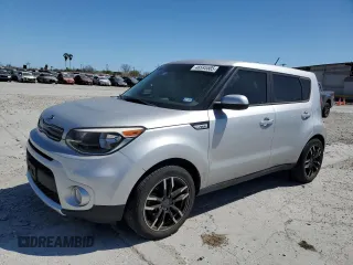 2018 Kia Soul + with VIN KNDJP3A52J7504697, listed as a Copart auction lot 48595585 with 52,248 mi miles and Salvage Title. Bid and sale history available at carsss.com. Image 1.