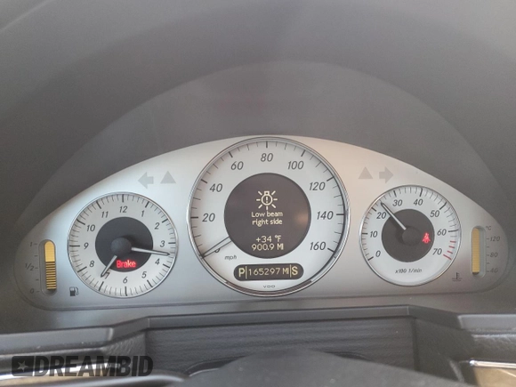 2007 Mercedes-Benz E-Class 3.5L with VIN WDBUF56X77B166210, listed as a Copart auction lot 51114065 with 165,297 mi miles and Salvage Title. Bid and sale history available at carsss.com. Image 9.