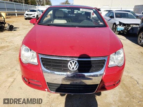 2007 Volkswagen Eos 2.0T with VIN WVWDA71F47V029749, listed as a Copart auction lot 42396885 with 67,454 mi miles and Salvage Title. Bid and sale history available at DreamBid. Image 5.