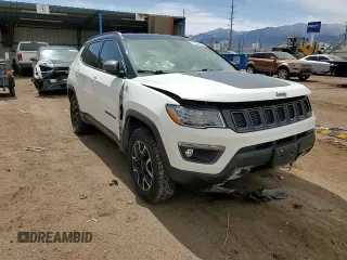 2020 Jeep Compass Trailhawk with VIN 3C4NJDDBXLT144023, listed as a Copart auction lot 51529425 with 41,886 mi miles and Salvage Title. Bid and sale history available at carsss.com. Image 12.