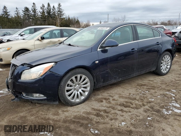 2011 Buick Regal CXL RL2 with VIN 2G4GP5EC1B9174738, listed as a Copart auction lot 45486125 with 51,169 mi miles and Salvage title. Bid and sale history available at DreamBid. Image 1.