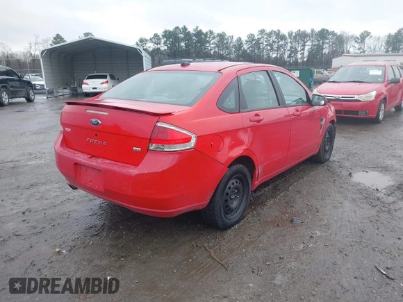 2008 Ford Focus SE with VIN 1FAHP35N88W115089, listed as a IAAI auction lot 41457094 with 256,088 mi miles. Bid and sale history available at carsss.com. Image 4.
