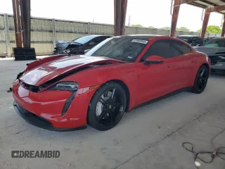 2022 Porsche Taycan with VIN WP0AA2Y15NSA10998, listed as a Copart auction lot 57882945 with Not provided miles and Salvage title. Bid and sale history available at DreamBid. Image 1.