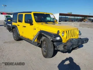 2021 Jeep Wrangler Unlimited Willys with VIN 1C4HJXDG4MW532399, listed as a IAAI auction lot 41833236 with 64,627 mi miles and . Bid and sale history available at DreamBid. Image 1.