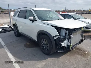 2024 Nissan Pathfinder SV with VIN 5N1DR3BA5RC256432, listed as a IAAI auction lot 41423829 with 17,676 mi miles and . Bid and sale history available at DreamBid. Image 1.