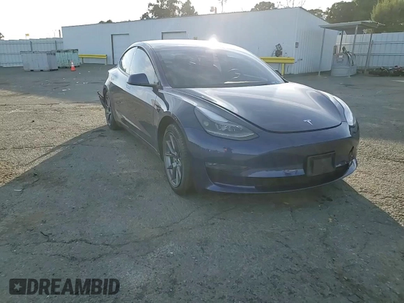 2022 Tesla Model 3 Long Range with VIN 5YJ3E1EB6NF255730, listed as a Copart auction lot 46354235 with 58,470 mi miles and Salvage Title. Bid and sale history available at DreamBid. Image 11.