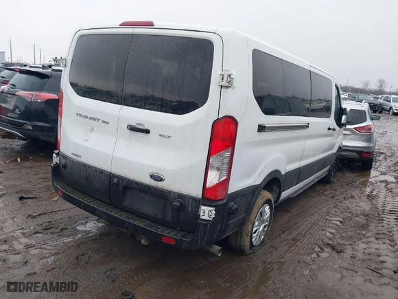 2024 Ford Transit Passenger Wagon XL with VIN 1FBAX2YG9RKA12439, listed as a IAAI auction lot 41673862 with 0 mi miles. Bid and sale history available at carsss.com. Image 4.