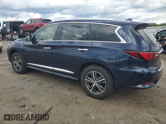 2019 Infiniti QX60 Luxe z VIN 5N1DL0MMXKC503487, wystawiony jako Copart lot #57797785 z przebiegiem 94 109 mil mil oraz Szkoda całkowita • Salvage title. Historia ofert i sprzedaży dostępna na DreamBid. Obrazek 2.