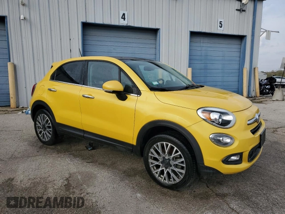 2017 FIAT 500X Lounge z VIN ZFBCFYDB9HP615416, wystawiony jako Copart lot #74811234 z przebiegiem 63 523 mil mil oraz Czysty tytuł • Clean title. Historia ofert i sprzedaży dostępna na DreamBid. Obrazek 4.