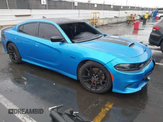 2023 Dodge Charger Scat Pack Widebody with VIN 2C3CDXGJ1PH608211, listed as a IAAI auction lot 41713049 with 3,951 mi miles. Bid and sale history available at carsss.com. Image 1.