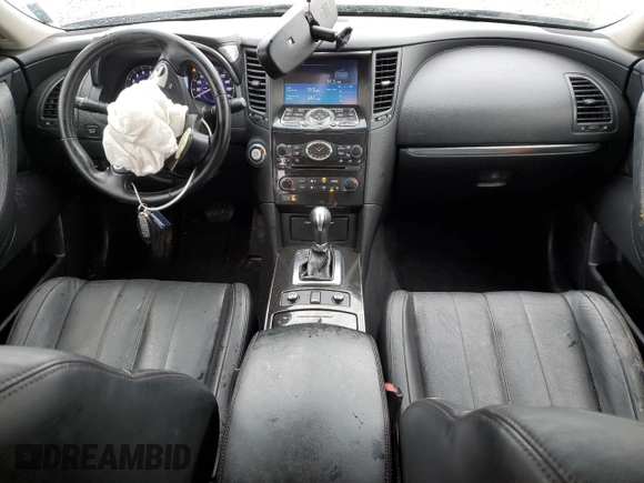 2017 Infiniti QX70 with VIN JN8CS1MW7HM410458, listed as a Copart auction lot 43272385 with 106,311 mi miles and Salvage title. Bid and sale history available at DreamBid. Image 8.