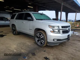 2019 Chevrolet Tahoe Premier with VIN 1GNSKCKJ9KR205249, listed as a Copart auction lot 41647065 with 46,854 mi miles and Salvage title. Bid and sale history available at DreamBid. Image 4.