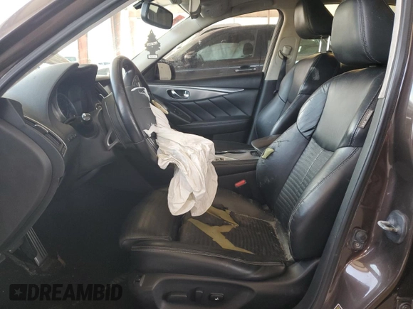 2015 Infiniti Q50 with VIN JN1BV7AP4FM335961, listed as a Copart auction lot 61829295 with 130,327 mi miles and Salvage title. Bid and sale history available at DreamBid. Image 7.