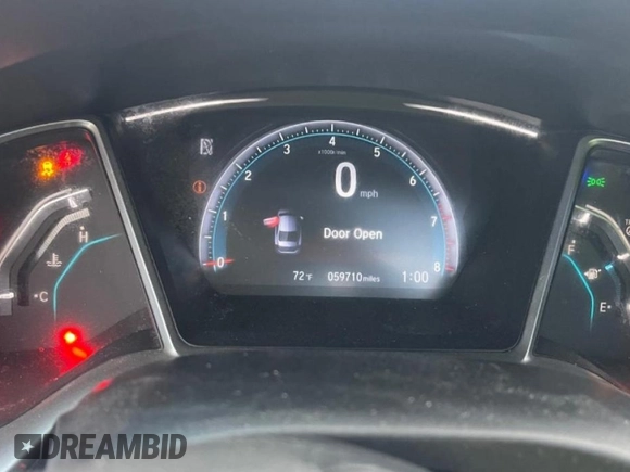 2017 Honda Civic LX with VIN 19XFC2F56HE206118, listed as a Copart auction lot 58777885 with 59,710 mi miles and Salvage title. Bid and sale history available at DreamBid. Image 9.