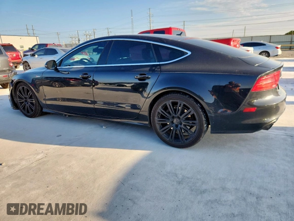 2013 Audi A7 Prestige with VIN WAU2GAFC1DN082130, listed as a Copart auction lot 59619575 with 123,560 mi miles and Salvage title. Bid and sale history available at DreamBid. Image 2.