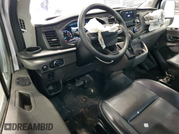 2023 Ford Transit Cargo with VIN 1FTBR1X85PKA18265, listed as a Copart auction lot 46714385 with 62,737 mi miles and Salvage Title. Bid and sale history available at DreamBid. Image 8.