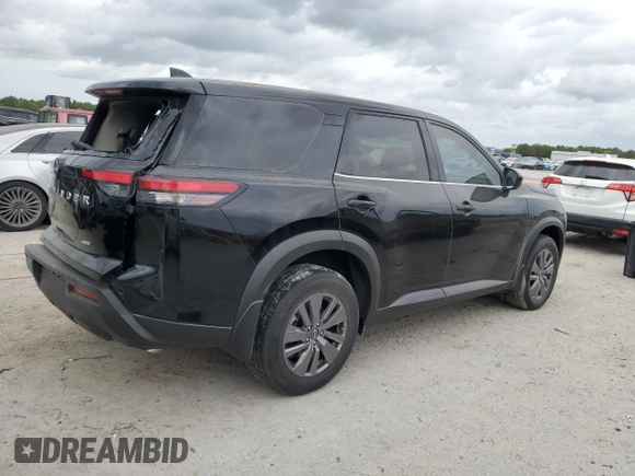 2024 Nissan Pathfinder S with VIN 5N1DR3AC5RC283701, listed as a Copart auction lot 50776655 with 1,504 mi miles and Salvage title. Bid and sale history available at DreamBid. Image 3.