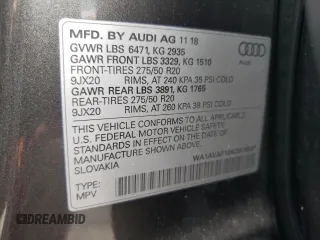 2019 Audi Q8 Premium with VIN WA1AVAF19KD016537, listed as a Copart auction lot 47663195 with 70,409 mi miles and Salvage Title. Bid and sale history available at carsss.com. Image 13.