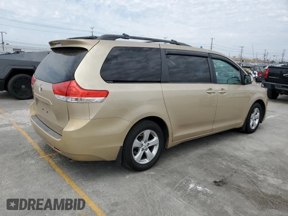2012 Toyota Sienna LE AAS with VIN 5TDKK3DC5CS227808, listed as a Copart auction lot 57984515 with 103,656 mi miles and Salvage title. Bid and sale history available at DreamBid. Image 3.