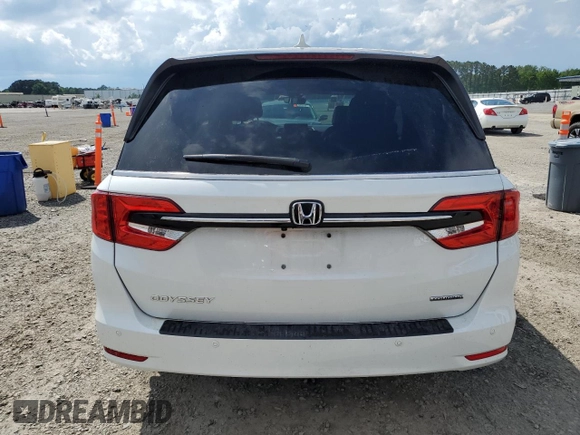 2022 Honda Odyssey Touring with VIN 5FNRL6H87NB040726, listed as a Copart auction lot 57038425 with 37,069 mi miles and Salvage title. Bid and sale history available at DreamBid. Image 6.