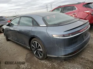 2024 Lucid Air Touring with VIN 50EA1TEA7RA003002, listed as a Copart auction lot 44193115 with 517 mi miles and Salvage Title. Bid and sale history available at carsss.com. Image 2.