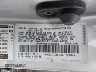 2007 Toyota Corolla CE with VIN 1NXBR30E67Z800859, listed as a IAAI auction lot 42047181 with 138,619 mi miles and . Bid and sale history available at DreamBid. Image 9.