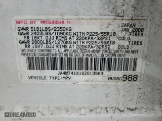 2008 Mitsubishi Outlander XLS with VIN JA4MT41X18Z013563, listed as a Copart auction lot 83384514 with 148,032 mi miles and Salvage Title. Bid and sale history available at carsss.com. Image 13.
