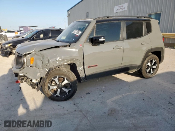 2022 Jeep Renegade Trailhawk with VIN ZACNJDC19NPN63173, listed as a Copart auction lot 52778065 with 18,988 mi miles and Salvage Title. Bid and sale history available at DreamBid. Image 1.