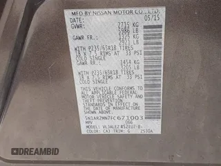 2015 Nissan Pathfinder S с VIN 5N1AR2MN7FC671003, выставлен на аукционе IAAI как лот 42447755 с пробегом 289 537 миль миль и . История ставок и продаж доступна на DreamBid. Изображение 9.